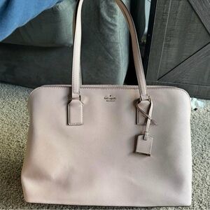Kate spade light pink leather bag with laptop sleeve included